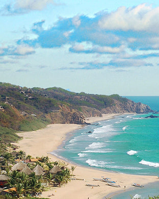 Vista aerea de la playa Mazunte
