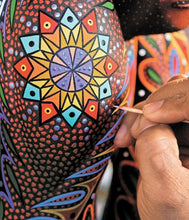 manos pintando artesania en san martin tilcajete